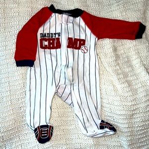 Daddy’s Champ newborn footie pajamas